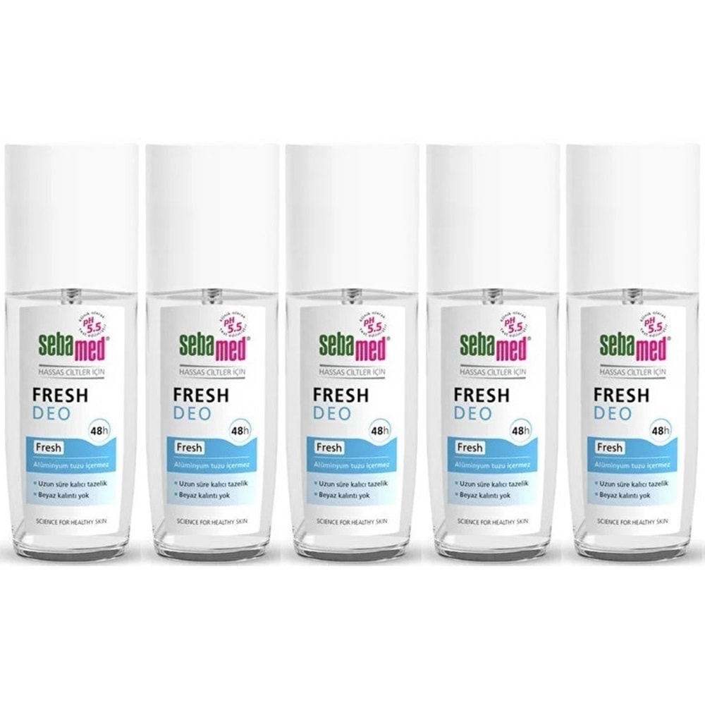 Sebamed Deodorant Sprey 75 ML Fresh (5 Li Set)