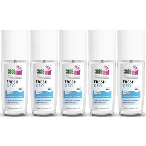 Sebamed Deodorant Sprey 75 ML Fresh (5 Li Set)