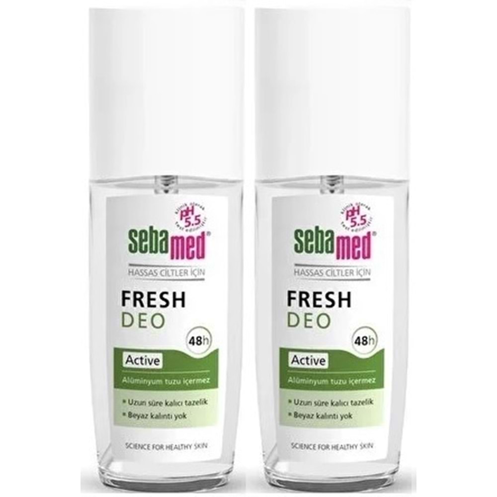 Sebamed Deodorant Sprey 75 ML Fresh Active (2 Li Set)