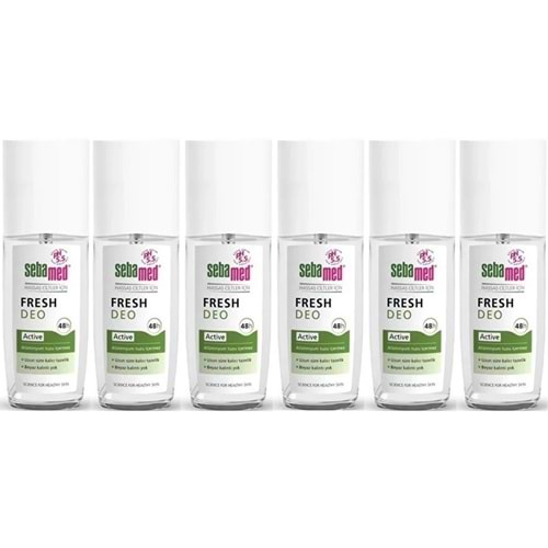 Sebamed Deodorant Sprey 75 ML Fresh Active (6 Lı Set)