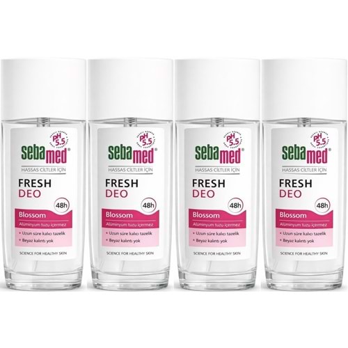 Sebamed Deodorant Sprey 75 ML Fresh Blossom (4 Lü Set)