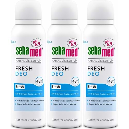 Sebamed Deodorant Aerosol 150 ML Fresh (3 Lü Set)