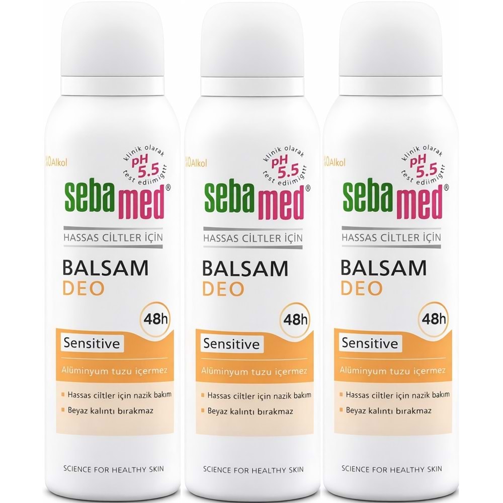 Sebamed Deodorant Aerosol 150 ML Balsam - Sensitive/Hassas (3 Lü Set)