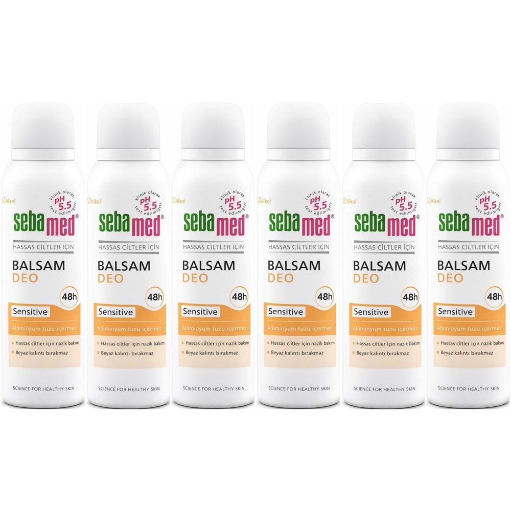 Sebamed Deodorant Aerosol 150 ML Balsam - Sensitive/Hassas (6 Lı Set)