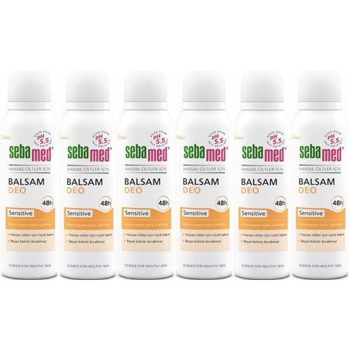 Sebamed Deodorant Aerosol 150 ML Balsam - Sensitive/Hassas (6 Lı Set)