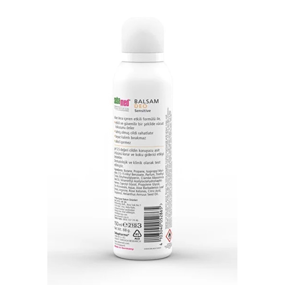 Sebamed Deodorant Aerosol 150 ML Balsam - Sensitive/Hassas (6 Lı Set)