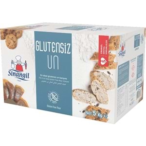 Sinangil Glutensiz Un 20KG (20000GR) Kutu Çölyak Diyetine Uygun (4PK*5Kg)