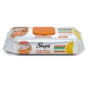 Sleepy Easy Clean Yüzey Temizlik Mutfak Havlusu -Mendili 50 Yaprak Portakal Yağlı (3Lü Set) 150Yprk