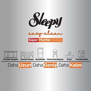 Sleepy Easy Clean Yüzey Temizlik Mutfak Havlusu -Mendili 50 Yaprak Portakal Yağlı (3Lü Set) 150Yprk
