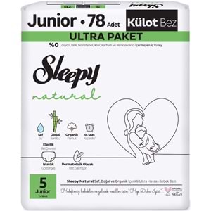 Sleepy Külot Bebek Bezi Natural Beden:5 (11-18KG) Junior 312 Adet Avantaj Ultra Pk
