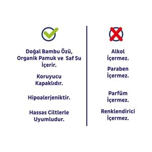 Sleepy Islak Havlu Mendil Pamuklu Yenidoğan Natural Bambu 40 Yaprak 6 Lı Set (240 Yaprak)