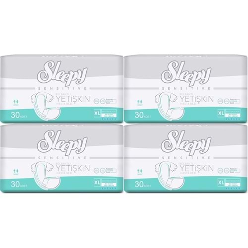 Sleepy Yetişkin Hasta Bezi Bel Bantlı XL - Extra Large - Ekstra Large 120 Adet (4PK*30)