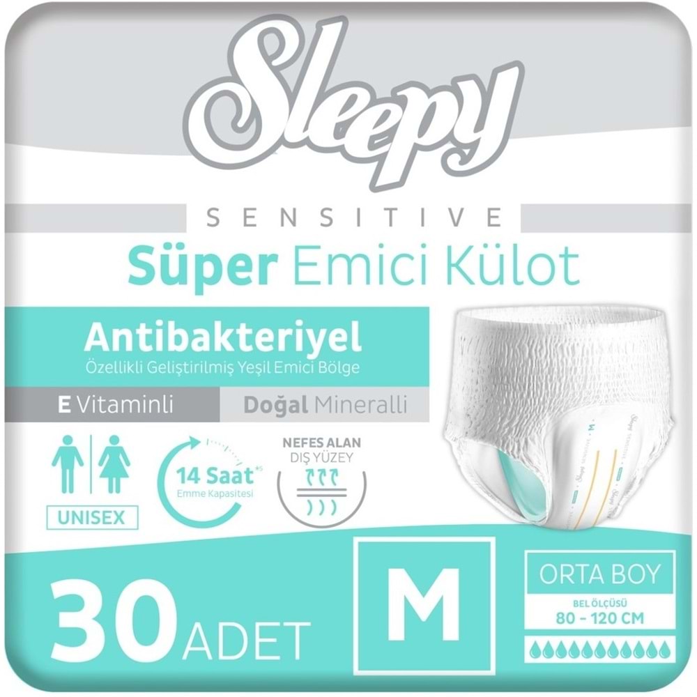 Sleepy Hasta Bezi Yetişkin Emici Külot M - Orta - Medium 60 Adet (2PK*30)