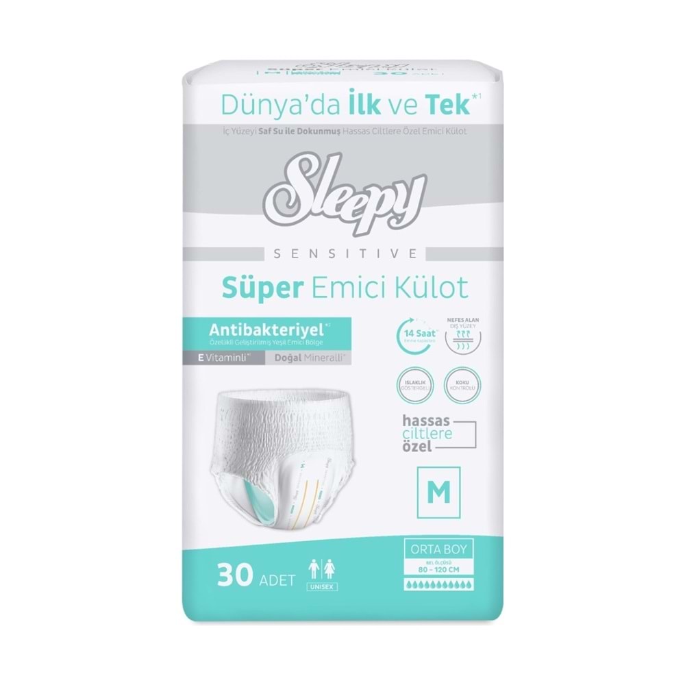 Sleepy Hasta Bezi Yetişkin Emici Külot M - Orta - Medium 90 Adet (3PK*30)