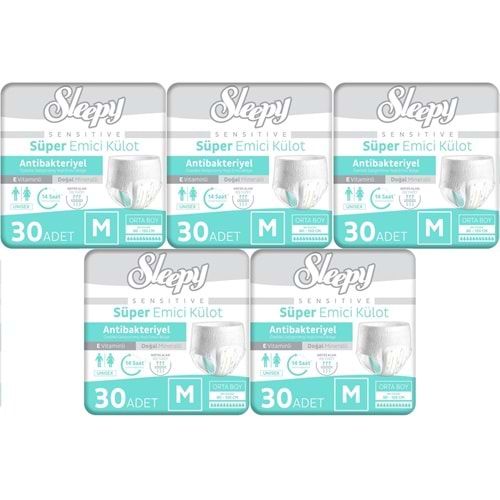 Sleepy Hasta Bezi Yetişkin Emici Külot M - Orta - Medium 150 Adet (5PK*30)