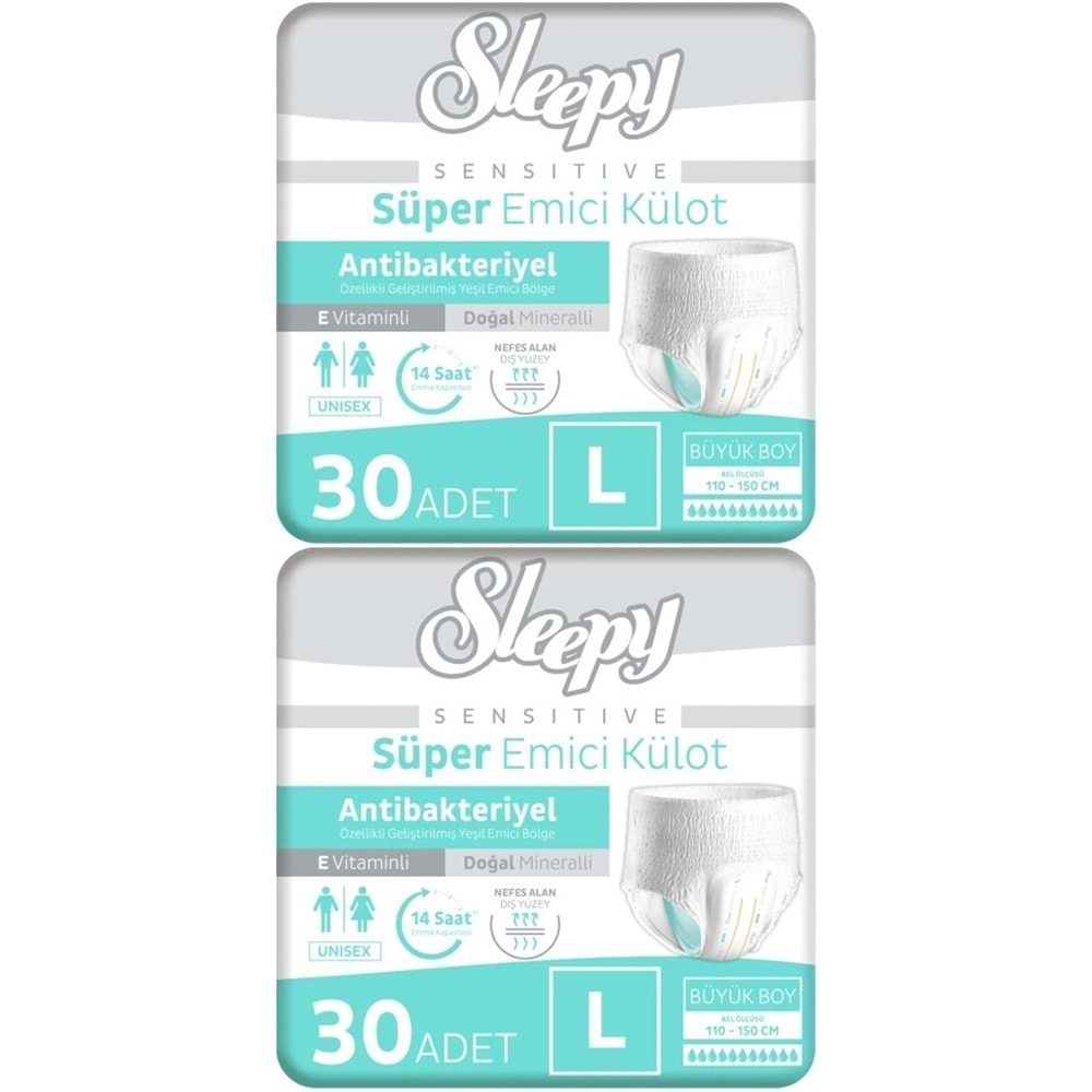 Sleepy Hasta Bezi Yetişkin Emici Külot L - Büyük - Large 60 Adet (2PK*30)