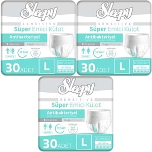 Sleepy Hasta Bezi Yetişkin Emici Külot L - Büyük - Large 90 Adet (3PK*30)