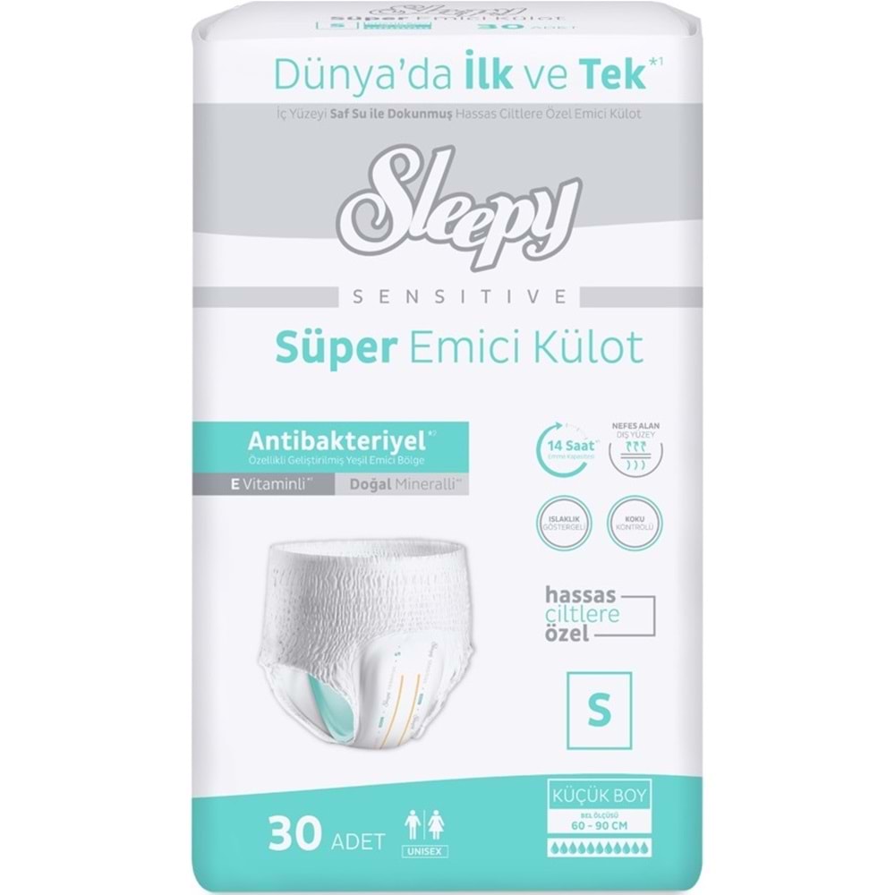 Sleepy Hasta Bezi Yetişkin Emici Külot S - Küçük - Small 90 Adet (3PK*30)