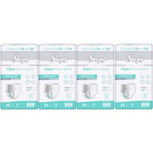 Sleepy Hasta Bezi Yetişkin Emici Külot S - Küçük - Small 120 Adet (4PK*30)