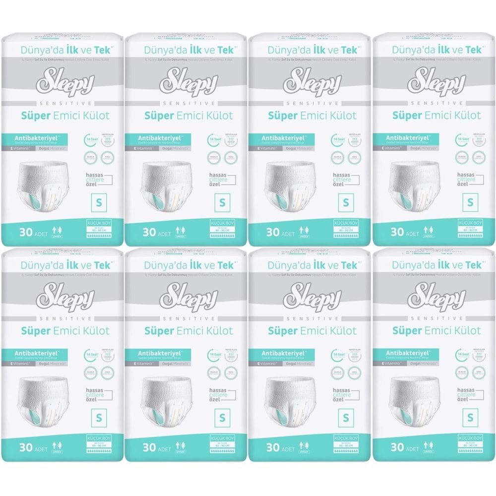 Sleepy Hasta Bezi Yetişkin Emici Külot S - Küçük - Small 240 Adet (8PK*30)