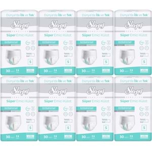 Sleepy Hasta Bezi Yetişkin Emici Külot S - Küçük - Small 240 Adet (8PK*30)