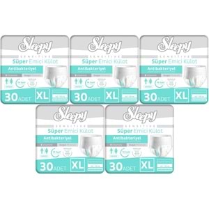 Sleepy Hasta Bezi Yetişkin Emici Külot XL - Ekstra Büyük - Extra Large 150 Adet (5PK*30)