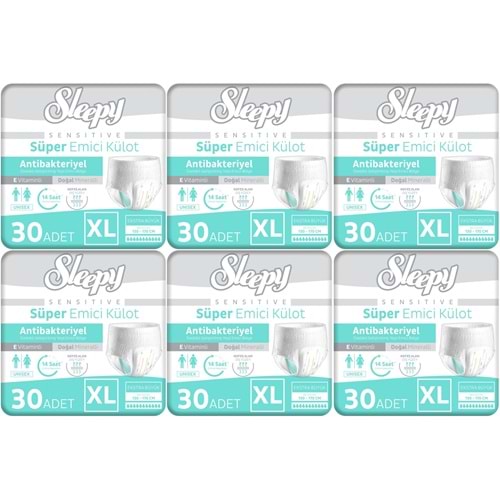 Sleepy Hasta Bezi Yetişkin Emici Külot XL - Ekstra Büyük - Extra Large 180 Adet (6PK*30)