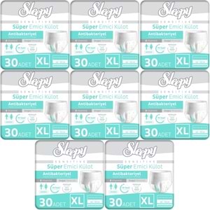 Sleepy Hasta Bezi Yetişkin Emici Külot XL - Ekstra Büyük - Extra Large 240 Adet (8PK*30)