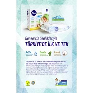Sleepy Islak Havlu Mendil Pamuklu Yenidoğan Natural Bambu 40 Yaprak 6 Lı Set (240 Yaprak)