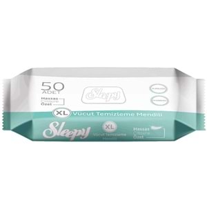 Sleepy Hasta Vücut Temizleme Islak Mendil Havlu 50 Yaprak XL (6 Lı Set)