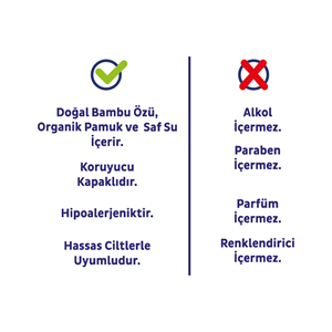 Sleepy Islak Havlu Mendil Pamuklu Yenidoğan Natural Bambu 40 Yaprak 9 Lu Set (360 Yaprak)