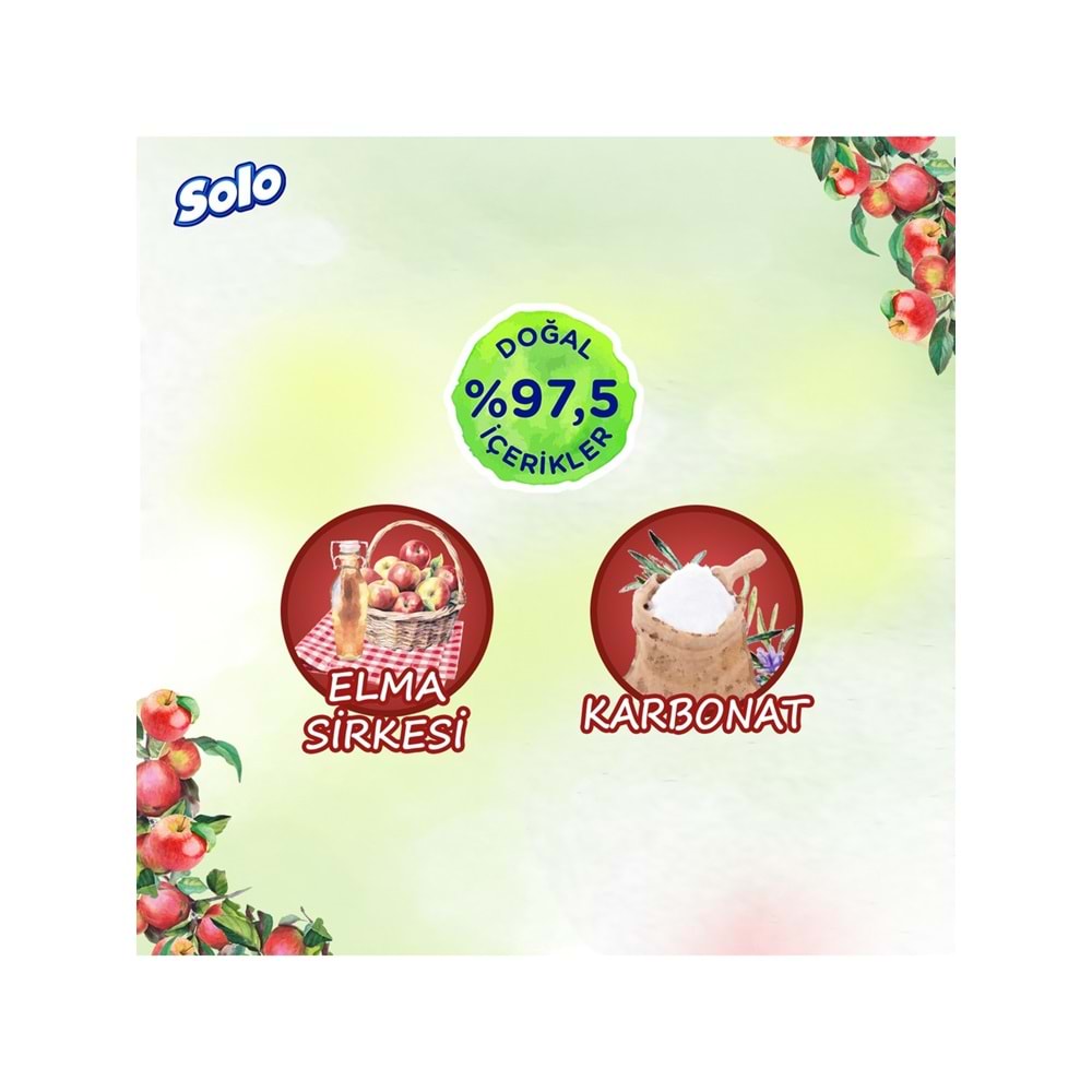 Solo Islak Havlu Mendil 50 Yaprak Elma Sirkesi & Karbonat (9 Lu Set) (3PK*3) 450 Yaprak