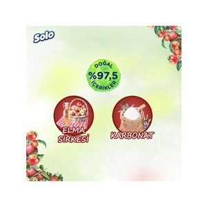 Solo Islak Havlu Mendil 50 Yaprak Elma Sirkesi & Karbonat (12 Li Set) (4PK*3) 600 Yaprak