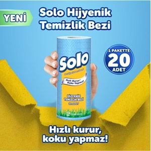 Solo Hijyenik Temizlik Bezi (İç adet 20 Li) (Kokusuz ve Hızla Kuruyan) (24 Lü Set)
