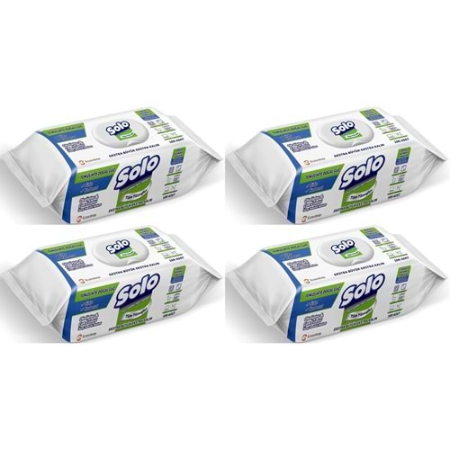 Solo Yüzey Temizlik Havlusu - Mendili 100 Yaprak Okaliptus & Çam Esintisi (4 Lü Set) 400 Yaprak