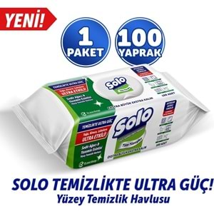 Solo Yüzey Temizlik Havlusu - Mendili 100 Yaprak Okaliptus & Çam Esintisi (6 Lı Set) 600 Yaprak