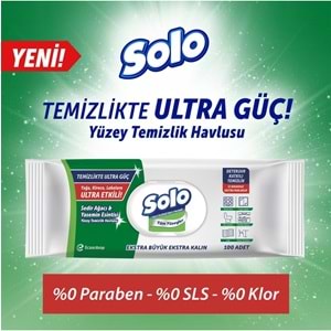 Solo Yüzey Temizlik Havlusu - Mendili 100 Yaprak Sedir Ağacı & Yasemin Esintisi (2 Li Set) 200 Yprk