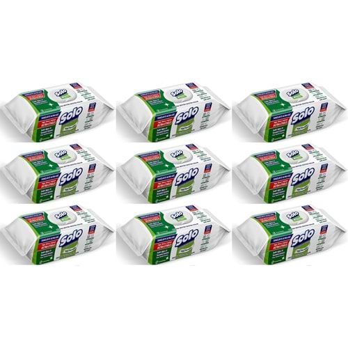 Solo Yüzey Temizlik Havlusu - Mendili 100 Yaprak Sedir Ağacı & Yasemin Esintisi (9 Lu Set) 900 Yprk