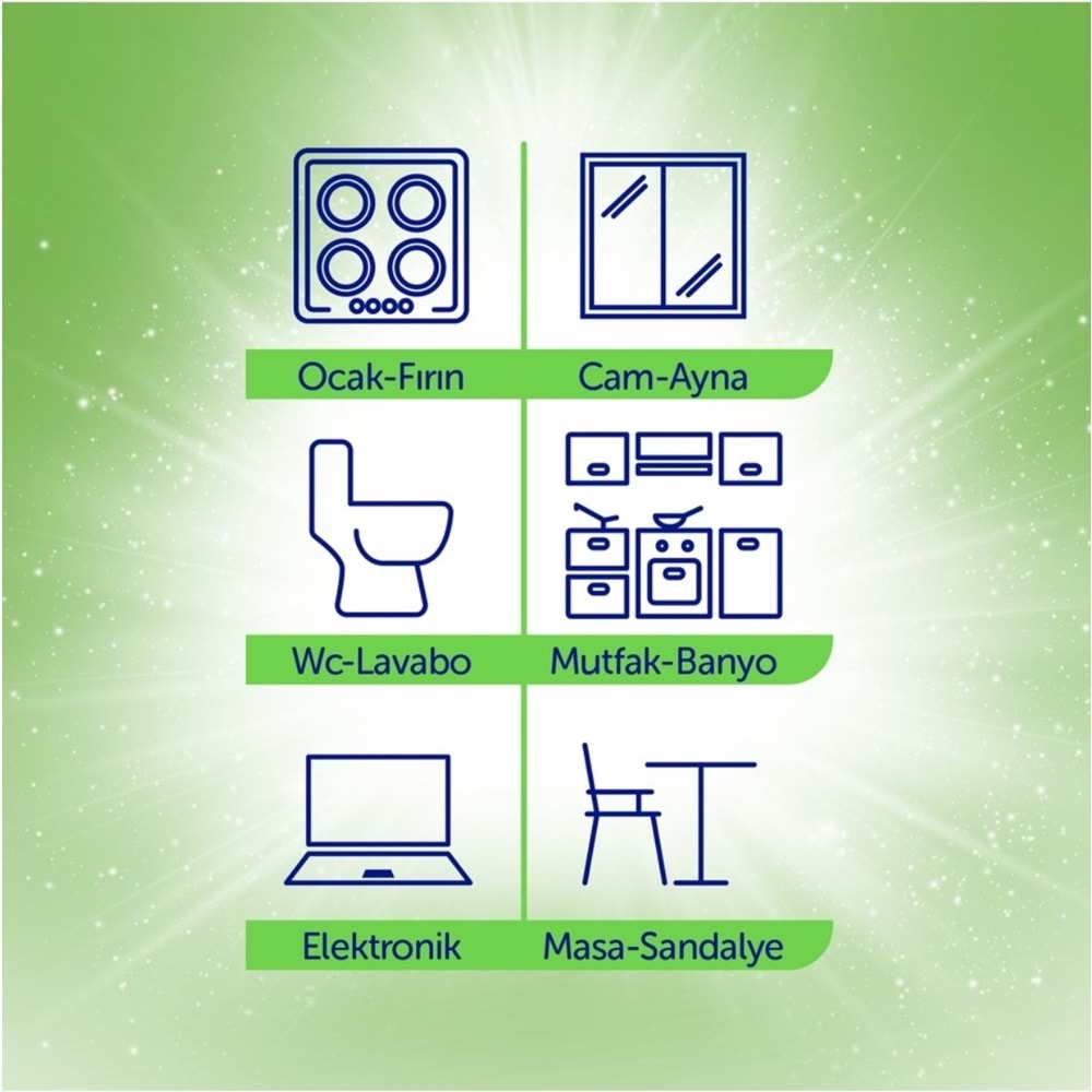 Solo Yüzey Temizlik Havlusu - Mendili 100 Yaprak Beyaz Sabun Ferahlığı (3 Lü Set) 300 Yaprak