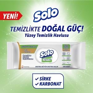 Solo Yüzey Temizlik Havlusu - Mendili 100 Yaprak Beyaz Sabun Ferahlığı (3 Lü Set) 300 Yaprak