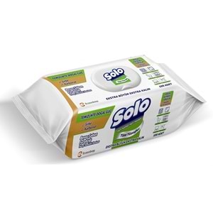 Solo Yüzey Temizlik Havlusu - Mendili 100 Yaprak Beyaz Sabun Ferahlığı (6 Lı Set) 600 Yaprak