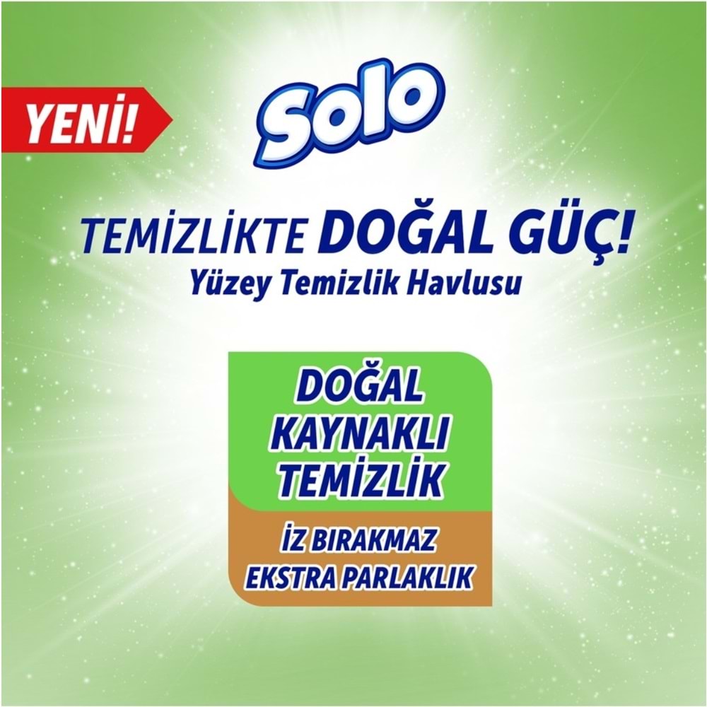 Solo Yüzey Temizlik Havlusu (Beyaz Sabun/Sedir/Okaliptus/Limon) (Karma 4 Lü Set) 400 Yaprak