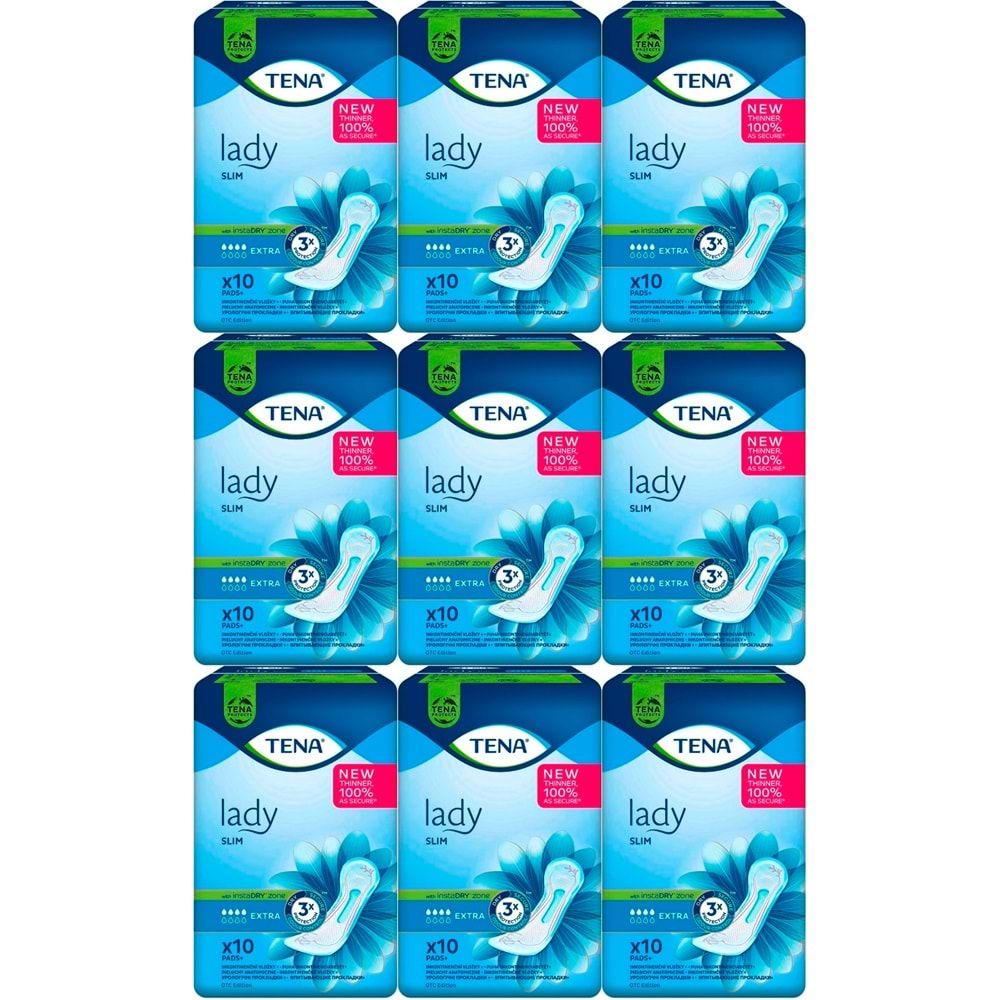 Tena Mesane Pedi Lady Slim Extra 90 Adet (9PK*10)