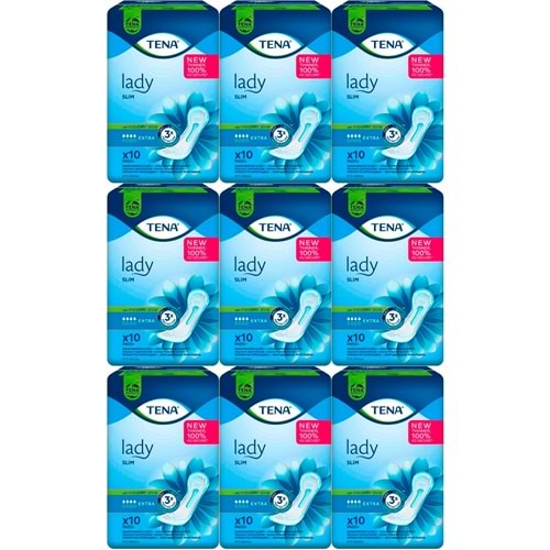 Tena Mesane Pedi Lady Slim Extra 90 Adet (9PK*10)
