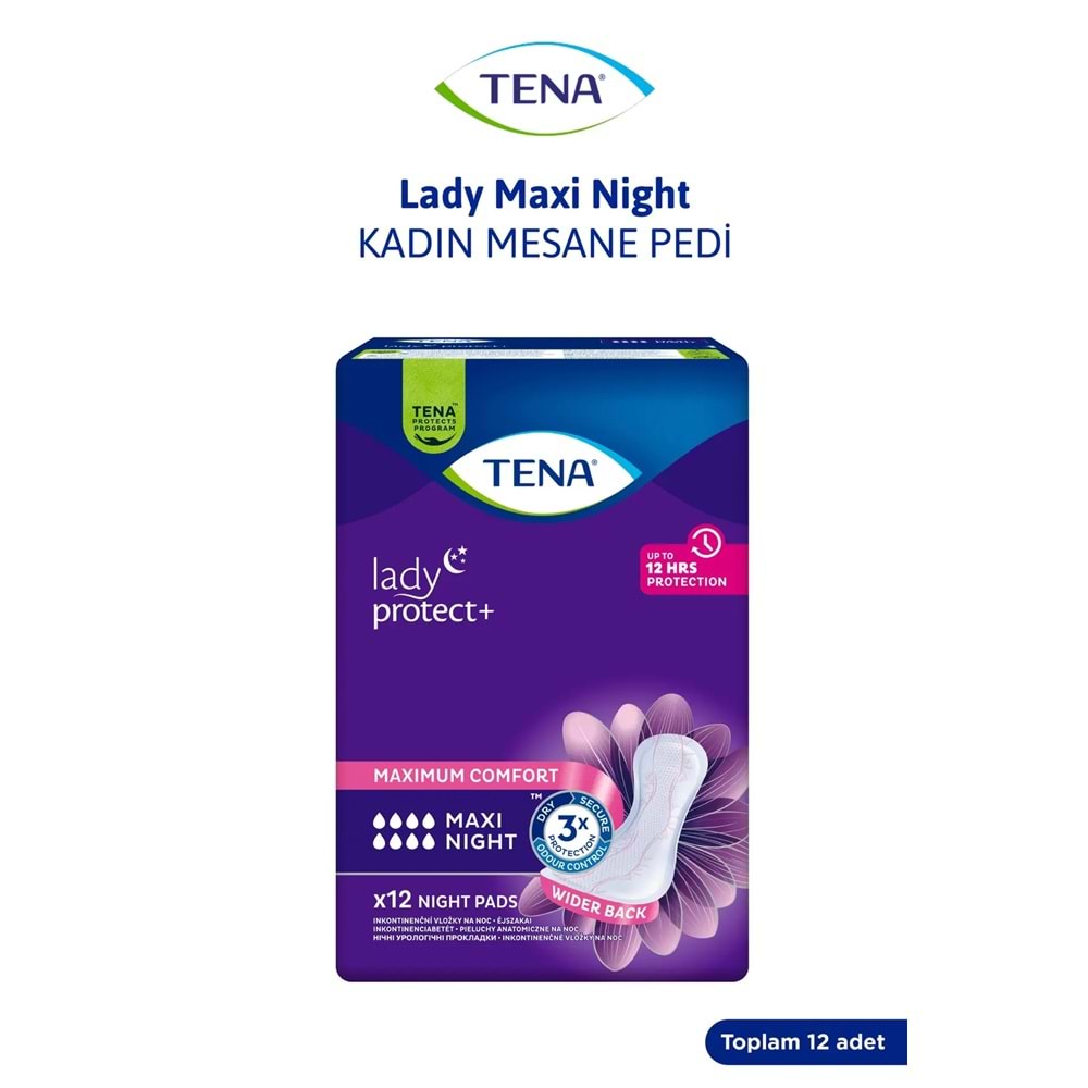 Tena Lady Protect Mesane Pedi Maxi Night Geceye Özel 72 Adet