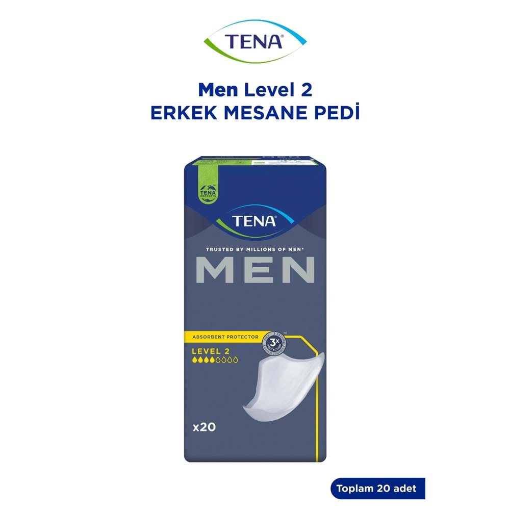 Tena Men Emici Koruma Level 2 Erkek Mesane Pedi 180 Adet