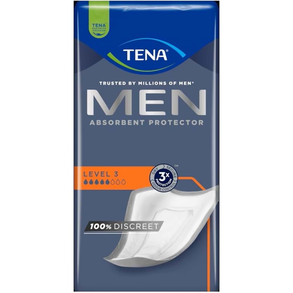 Tena Men Emici Koruma Level 3 Erkek Mesane Pedi 128 Adet