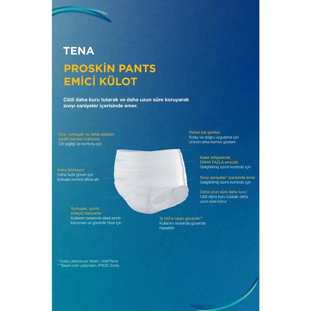 Tena Proskin Pants Maxi Emici Külot Yetişkin Bezi XL - Ekstra Large - Extra Large 90 Adet