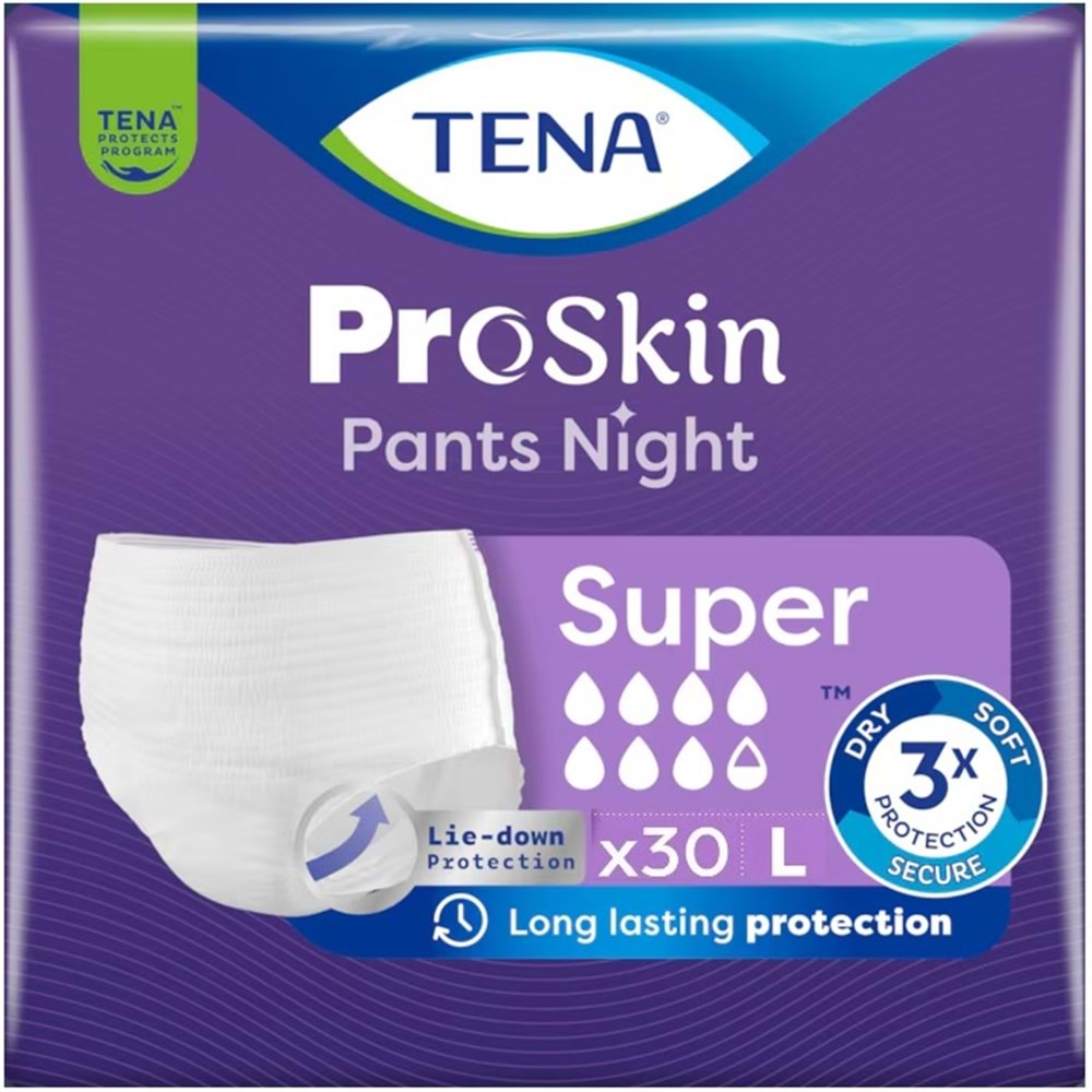 Tena Proskin Pants Süper Night Gece Emici Külot Yetişkin Bezi L - Büyük - Large 180 Adet