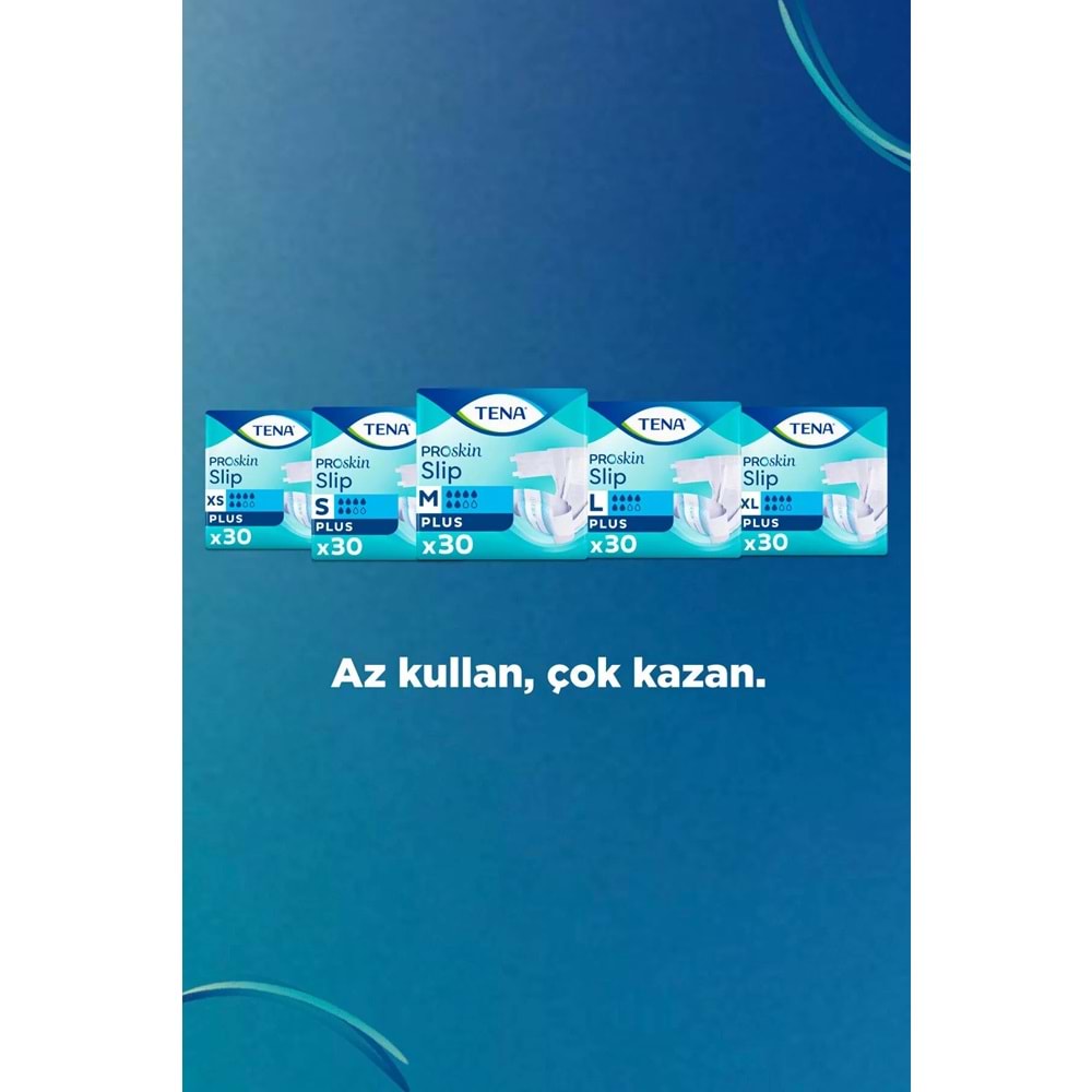Tena Proskin Slip Plus Bel Bantlı Yetişkin Bezi M - Orta - Medium 180 Adet